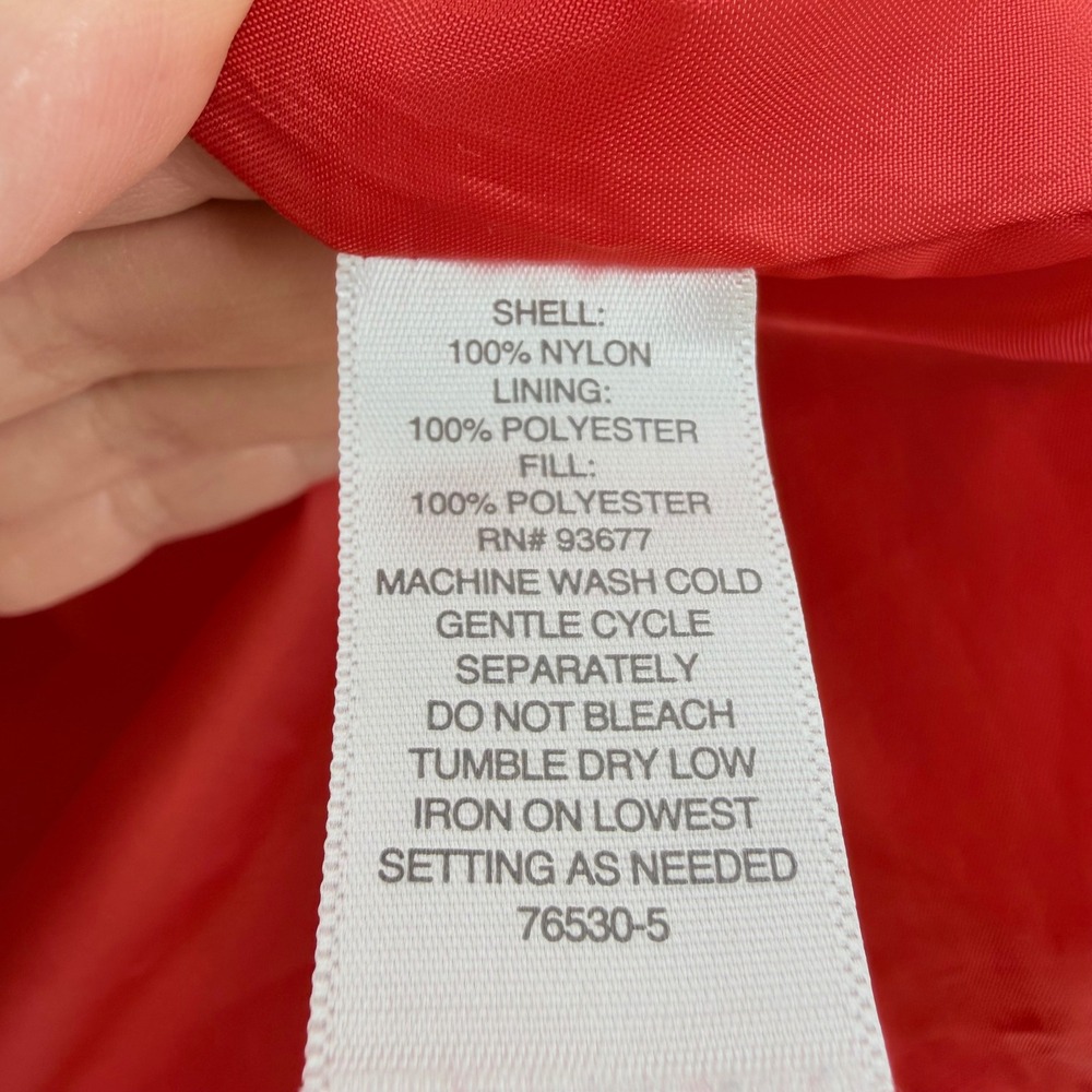 Liz Claiborne Womens Red Quilted Puffer Vest Full Zip Stand Collar Size XL - Picture 4 of 5
